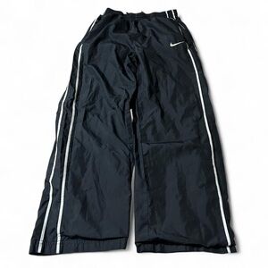 Vintage Y2K Nike Baggy Track Pants Black Size Youth Boys XL